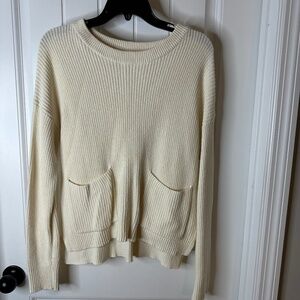 Madewell Cream Ribbed Sweater Size Small